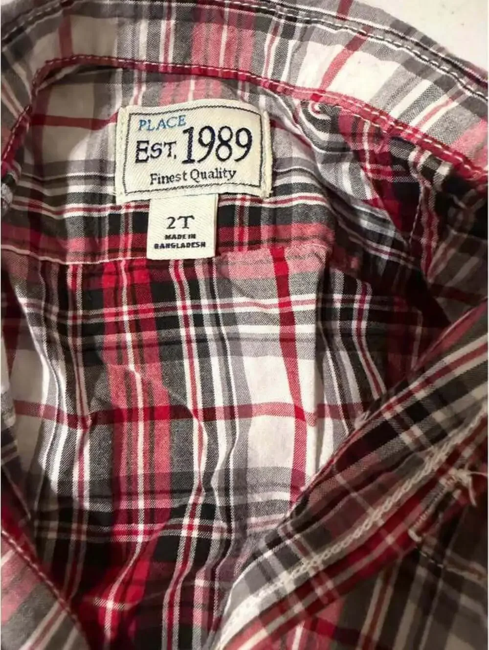 The Children's Place 2T Boys Bundle - 2 Plaid Shirts and Jeans